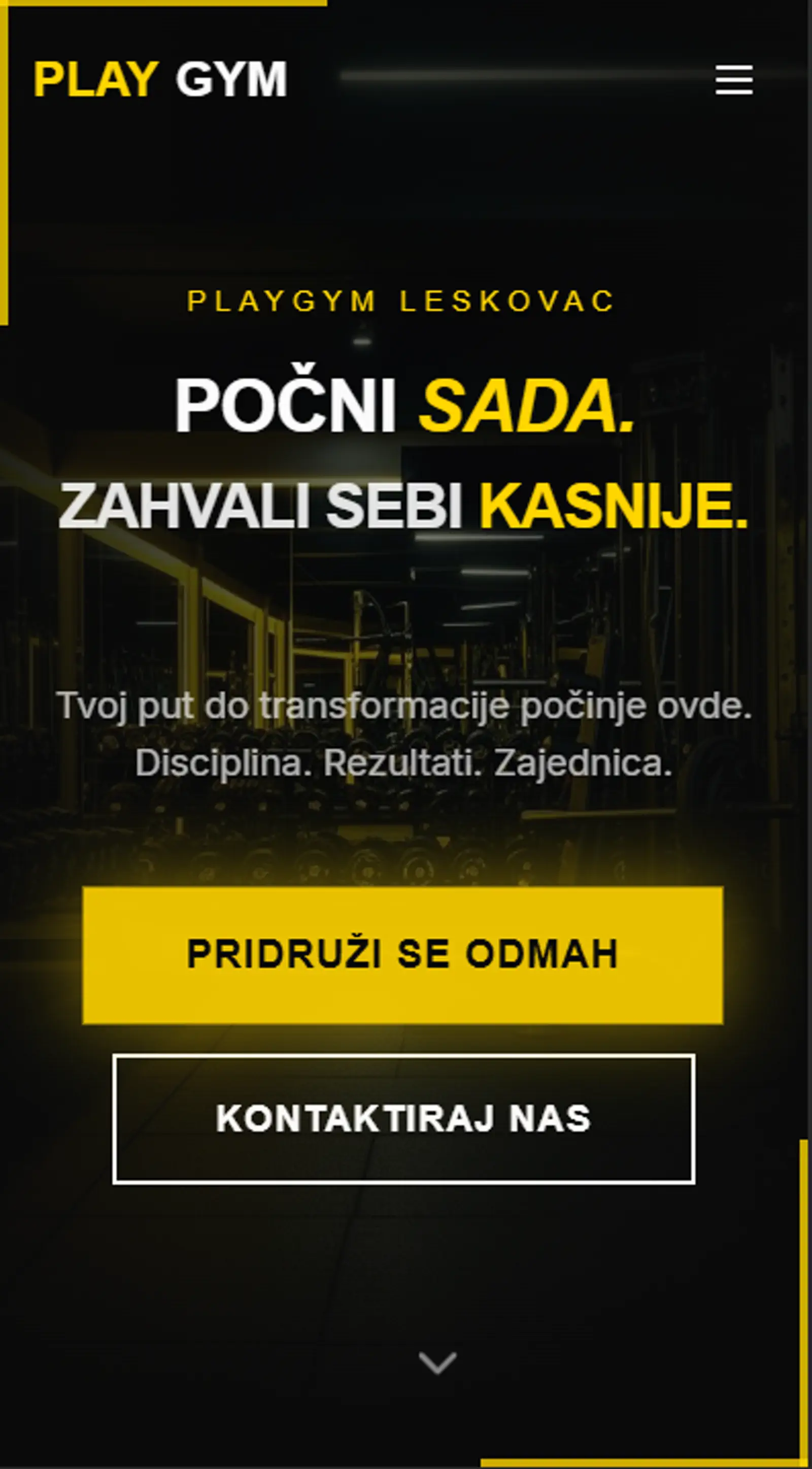 Raspored hero sekcije na mobilnom