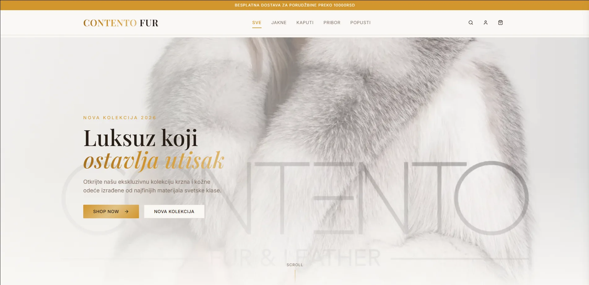 Fur webshop Demo preview